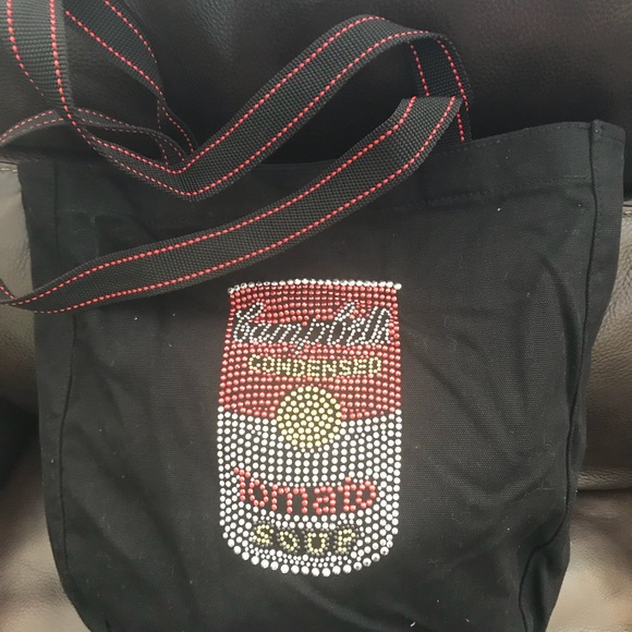 Cute embellished Campbell Soup tote - Picture 1 of 4